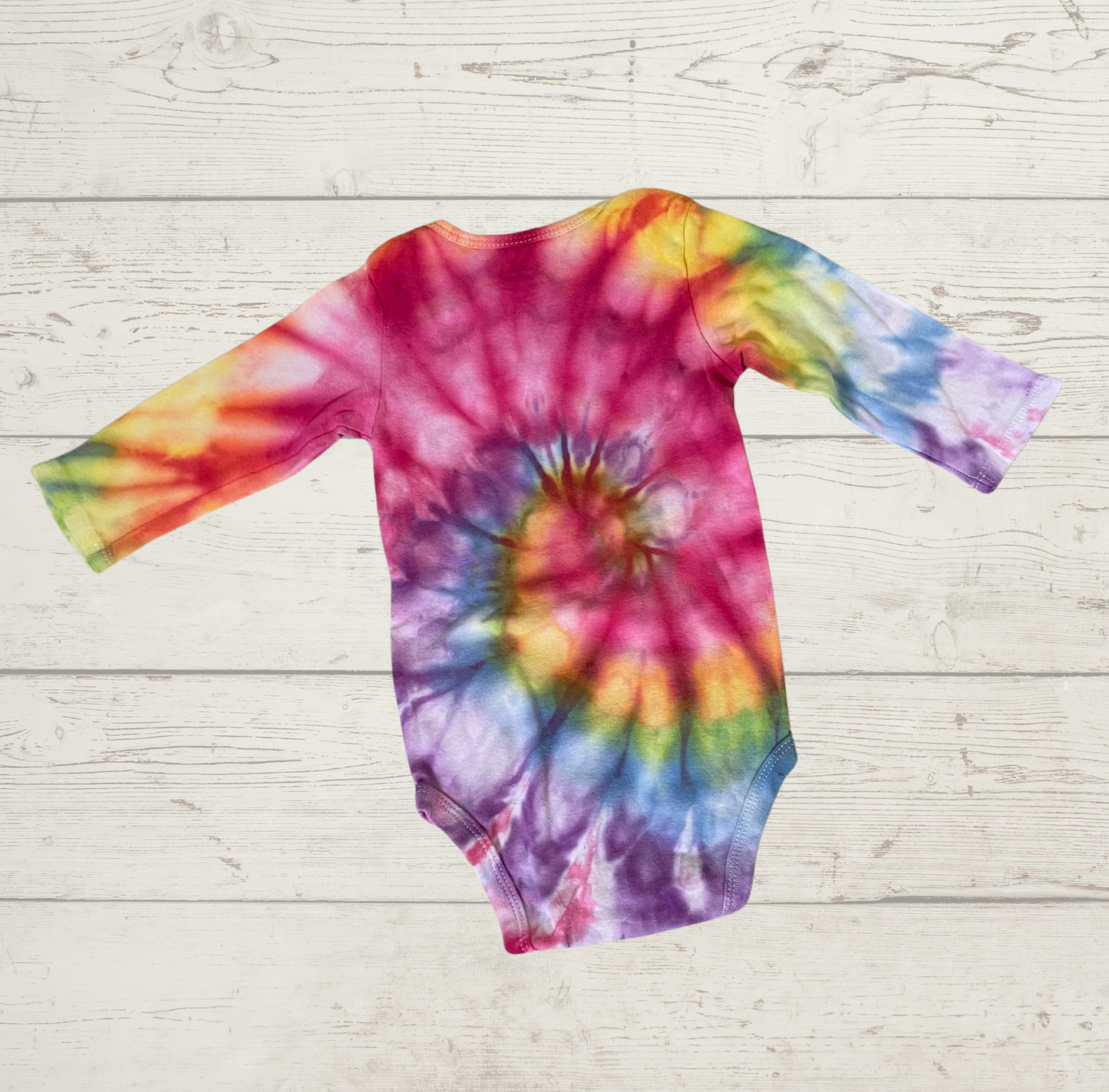 6-12 M Long Sleeve Rainbow Spiral