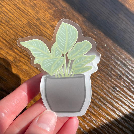 Clear Potted Plant Sticker